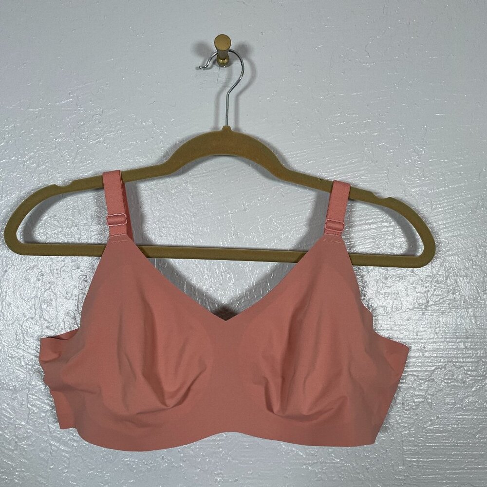 Knix Women 5 Blush Pink Evolution Bra V Neck Unpadded Adjustable Wide Strap